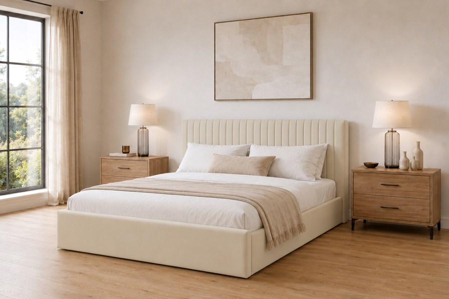 Bremen Fabric Ottoman Bed Frame