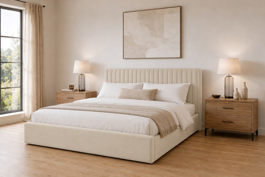 Bremen Fabric Ottoman Bed Frame