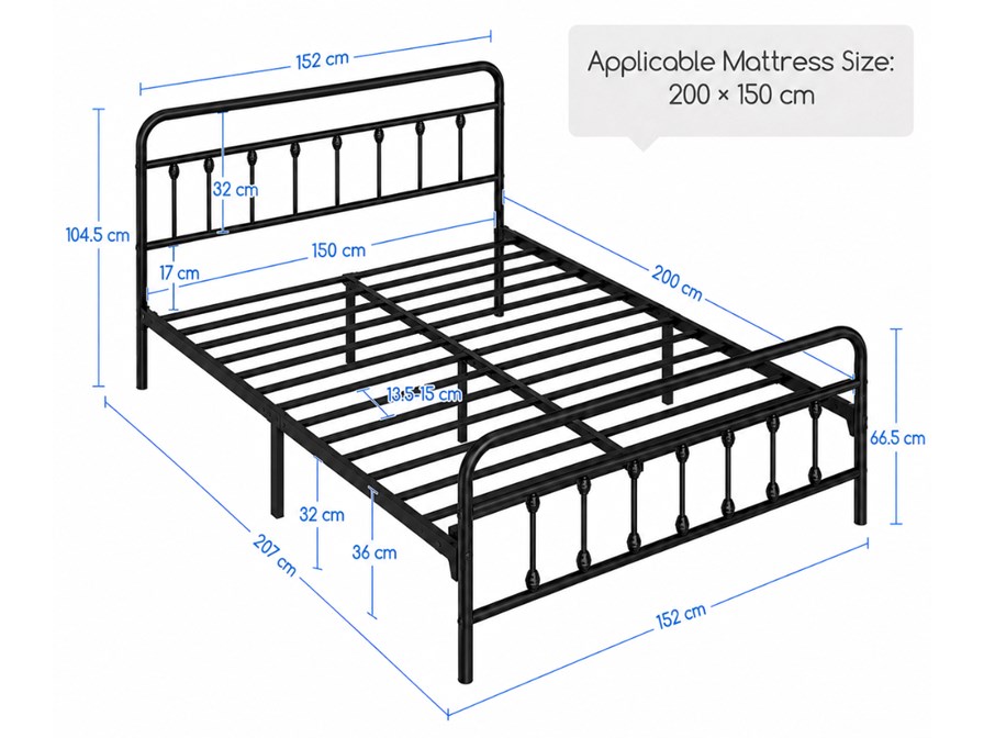 Malibu Metal Bed Frame