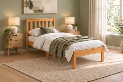 Denver Wooden Bed - 3'0'' Single Antique Pine 