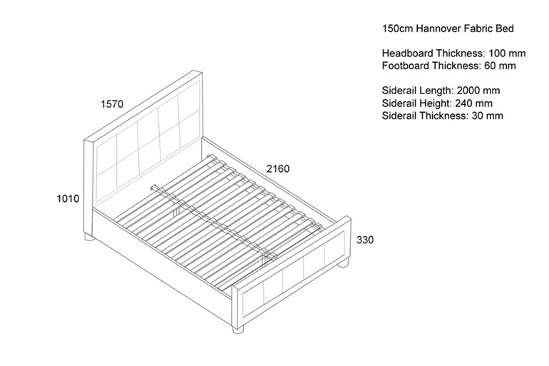 Hannover Fabric Bed