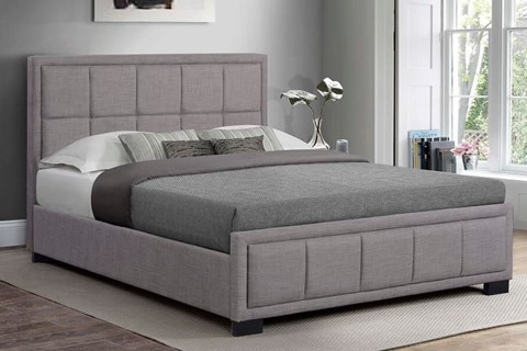 Hannover Fabric Bed - 5'0'' Kingsize Grey