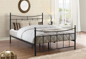 Emily Metal Bed - 4'0'' Small Double Black 