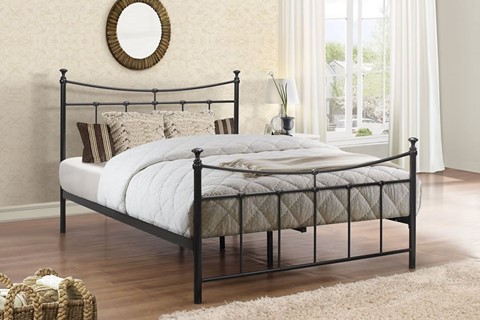 Emily Metal Bed - 4'0'' Small Double Black 