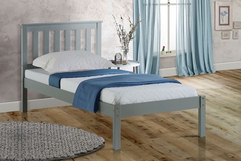 Denver Wooden Bed - 3'0'' Single Grey 