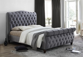 Colorado Fabric Bed - 6'0'' Superking Grey 