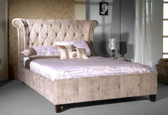 Epsilon Fabric Bedframe - 4'6' Double Mink