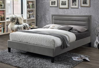 Picasso Fabric Bedframe - 4'6'' Double Grey 