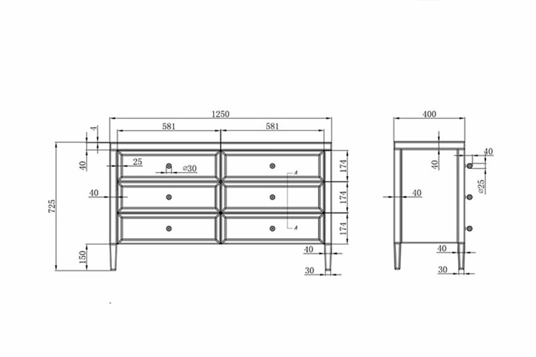 Valencia 6 Drawer Chest