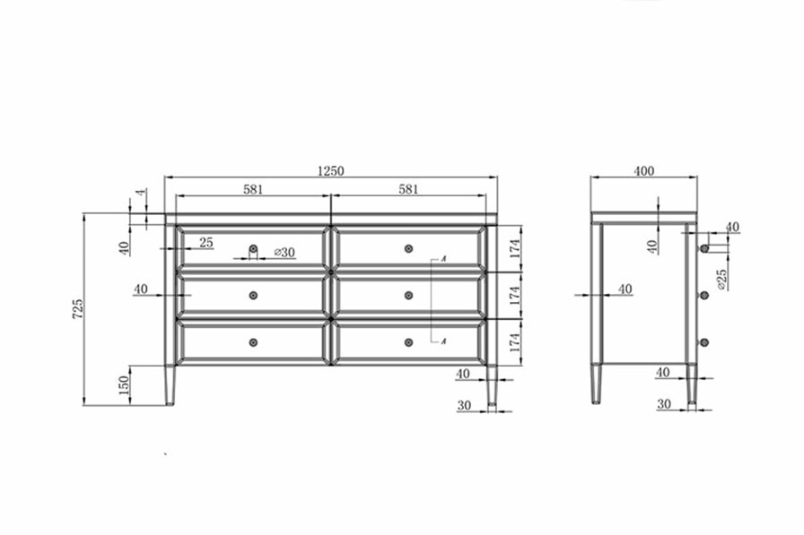 Valencia 6 Drawer Chest