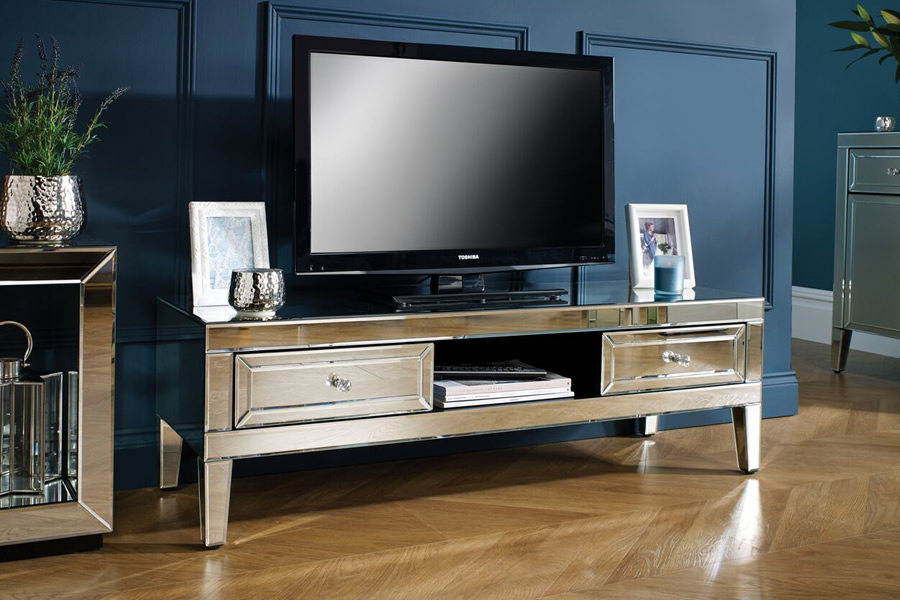View Mirrored 2 Drawer TV Cabinet W1250mm Valencia Range information