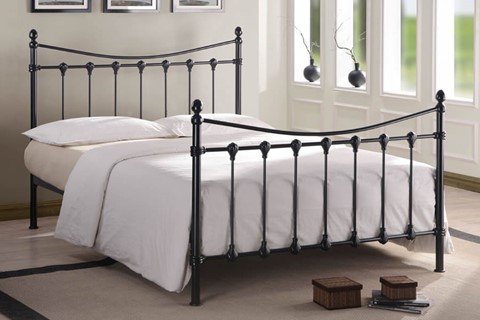 Florida Metal 4'0'' Small Double Black  Bed Frame