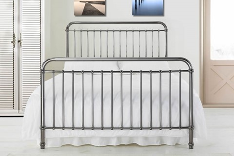 Rose Metal Bed Frame - Single 3'0" (90cm) Black Nickel 