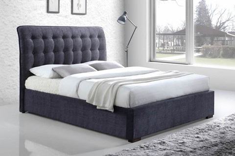 Hamilton Fabric Bedframe - 4'6'' Double Dark Grey 