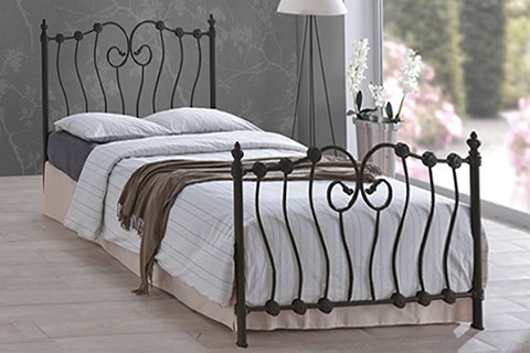 Inova Metal 3'0'' Single Black Bed Frame