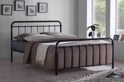 Miami 4'0'' Small Double Black  Metal Bed Frame
