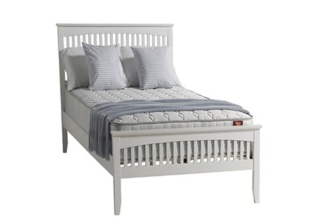 Freya Wooden 3'0'' Single White Bed Frame