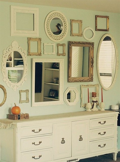 mirror wall collage