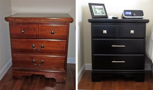 before and after nightstand