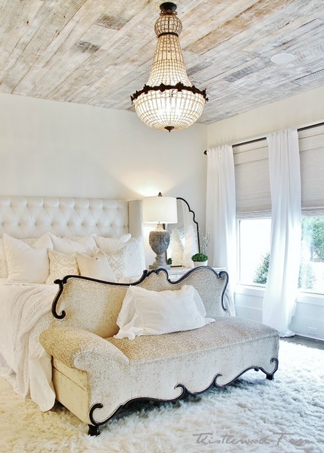 bedroom wood ceiling