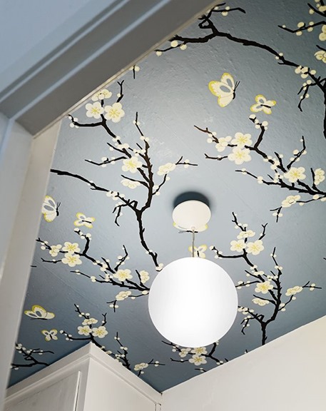 bedroom ceiling wallpaper