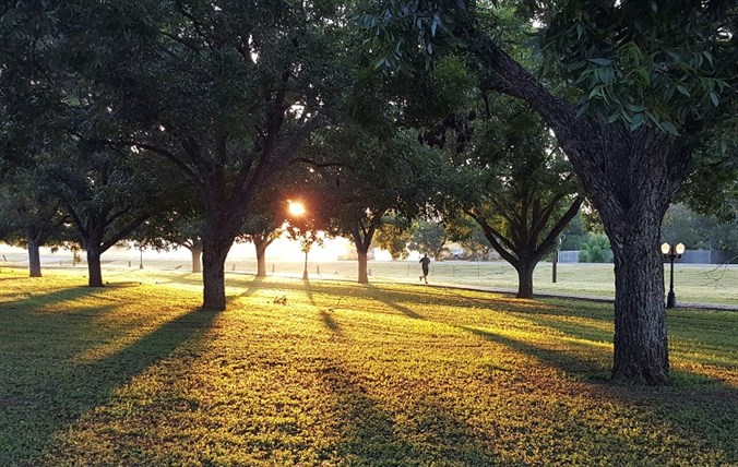 man running in the morning