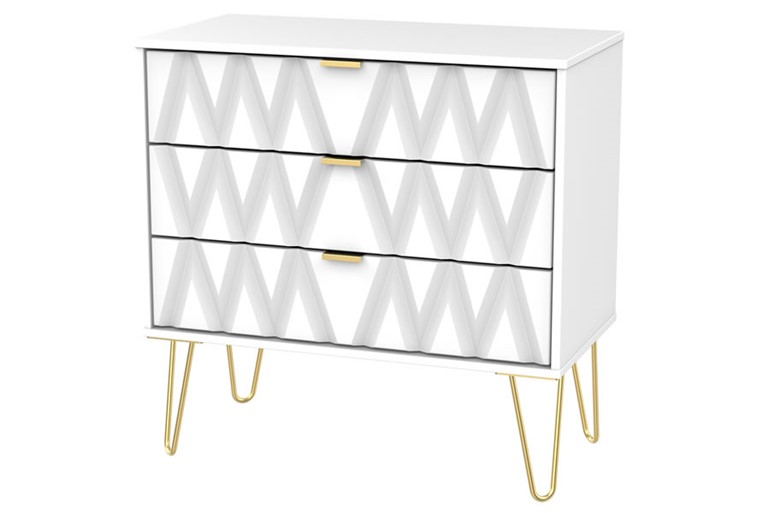 Diamond 3 Drawer Chest