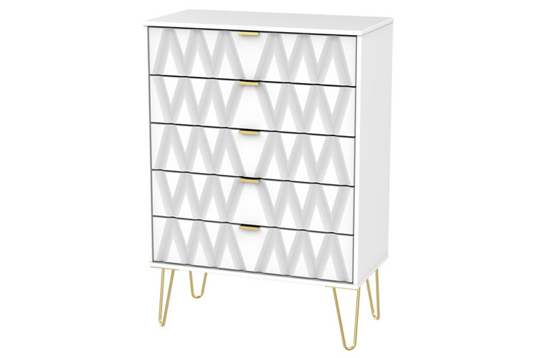 Diamond 5 Drawer Chest