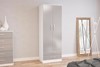 White Grey 2 Door 2 Drawer Combination Wardrobe Lynx