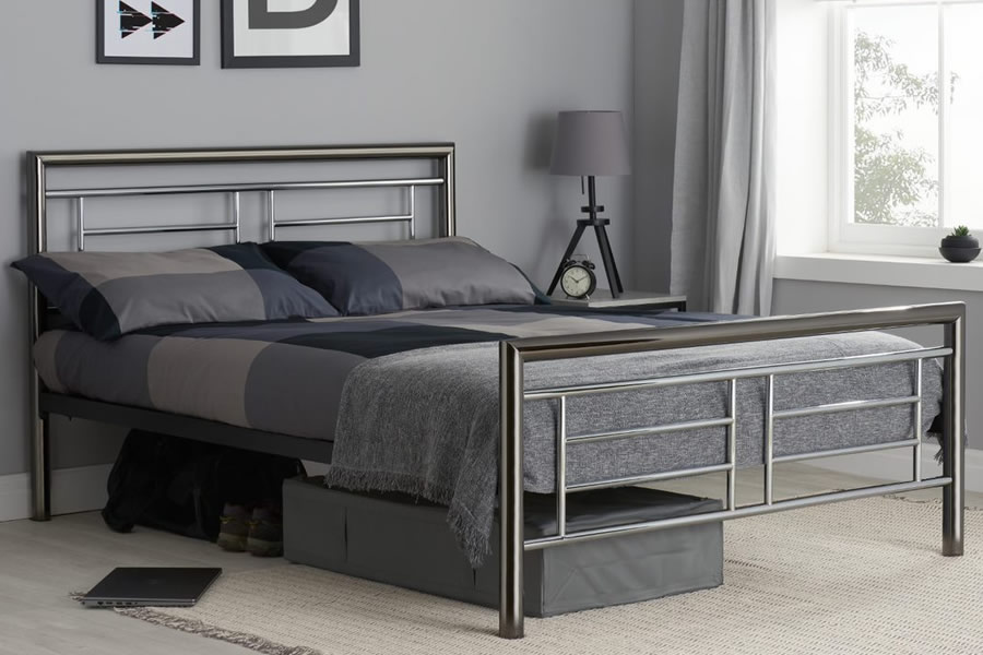 Montana Metal Steel Tubular Bed Frame, How To Put King Size Metal Bed Frame Together