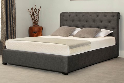 Balmoral Fabric Ottoman - 6'0''(180cm) Superking Grey 