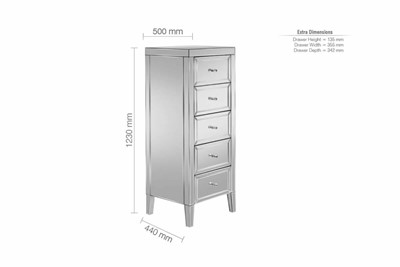 Valencia 5 Drawer Chest