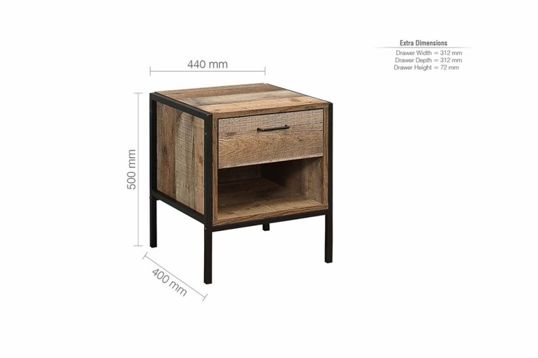 Urban One Drawer Bedside