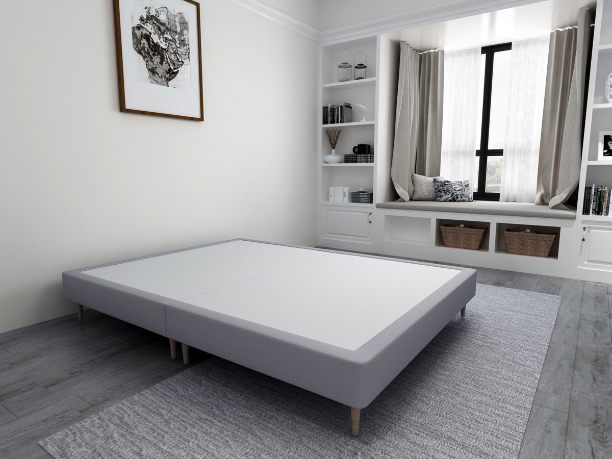 Grey Super King 6'0'' Low Leg Base Divan