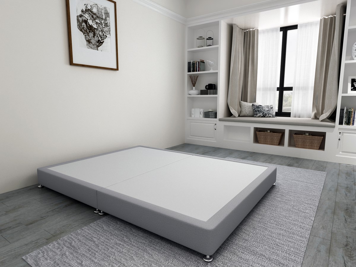 Cream Small Single 2'6'' Low Base On Glides Divan