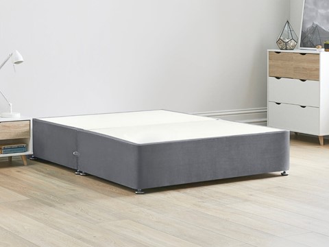 Platform Top Divan Bed Base - 5'0'' King Size Titanium