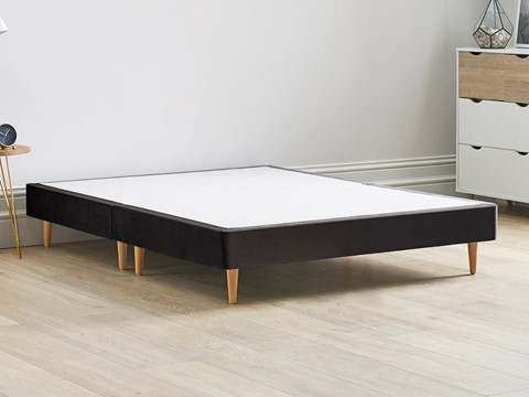 Divan Bed Base On Wooden Legs - 4'6'' Standard Double Raven