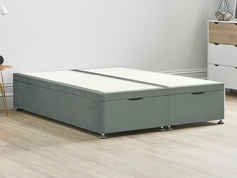 Ottoman Storage End Lift Divan Bed Base - 6'0'' Super King Titanium