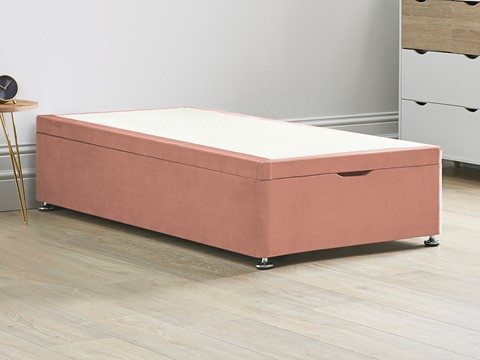 Ottoman Storage End Lift Divan Bed Base - 3'0'' Standard Single Pink