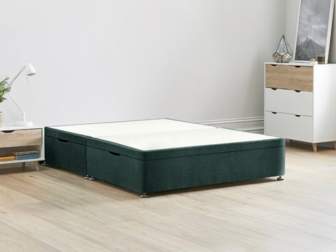 Ottoman Storage Side Lift Divan Bed Base - 4'0'' Small Double Duckegg 