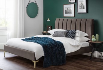 Deco Scalloped Velvet Bed - 5'0'' King 