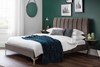 Deco Scalloped Velvet Bed