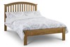 Oak Finish Wooden Bedframe Curved, Bed Frame With Curved Headboard