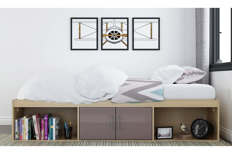 Oak Cabin Bedframe 3 Stoarge Boxes, Dakota King Bookcase Storage Bed Instructions