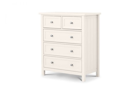 Maine White 3+2 Drawer Chest