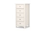 Maine White 5 Drawer Tall Chest