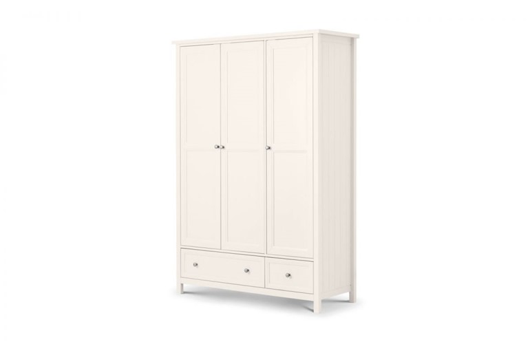 Maine White 3 Door Combination Wardrobe