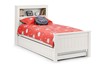 Maine White Bookcase Bed