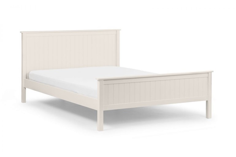 Maine White Wooden Bed Frame