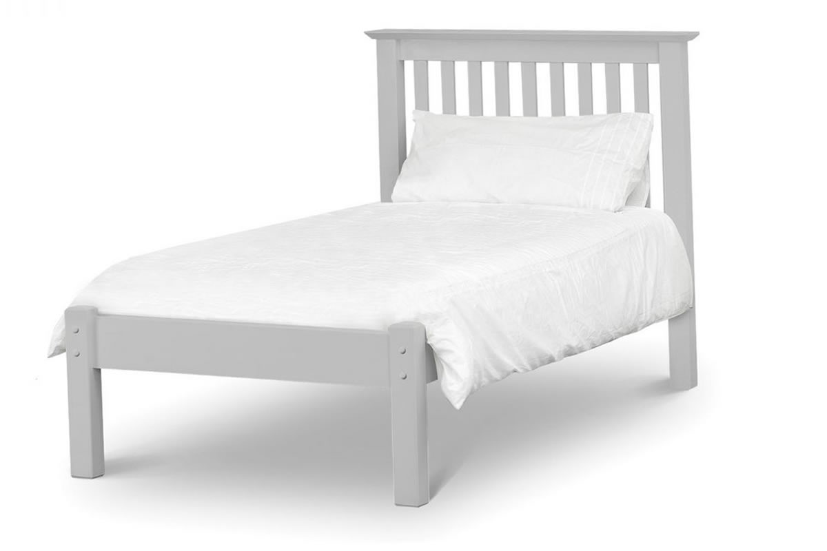 View Barcelona 30 Single Painted Light Bed Frame Grey Low Foot End Bed Frame Shaker Style Slatted Headboard Matching Barcelona Bedroom Range information